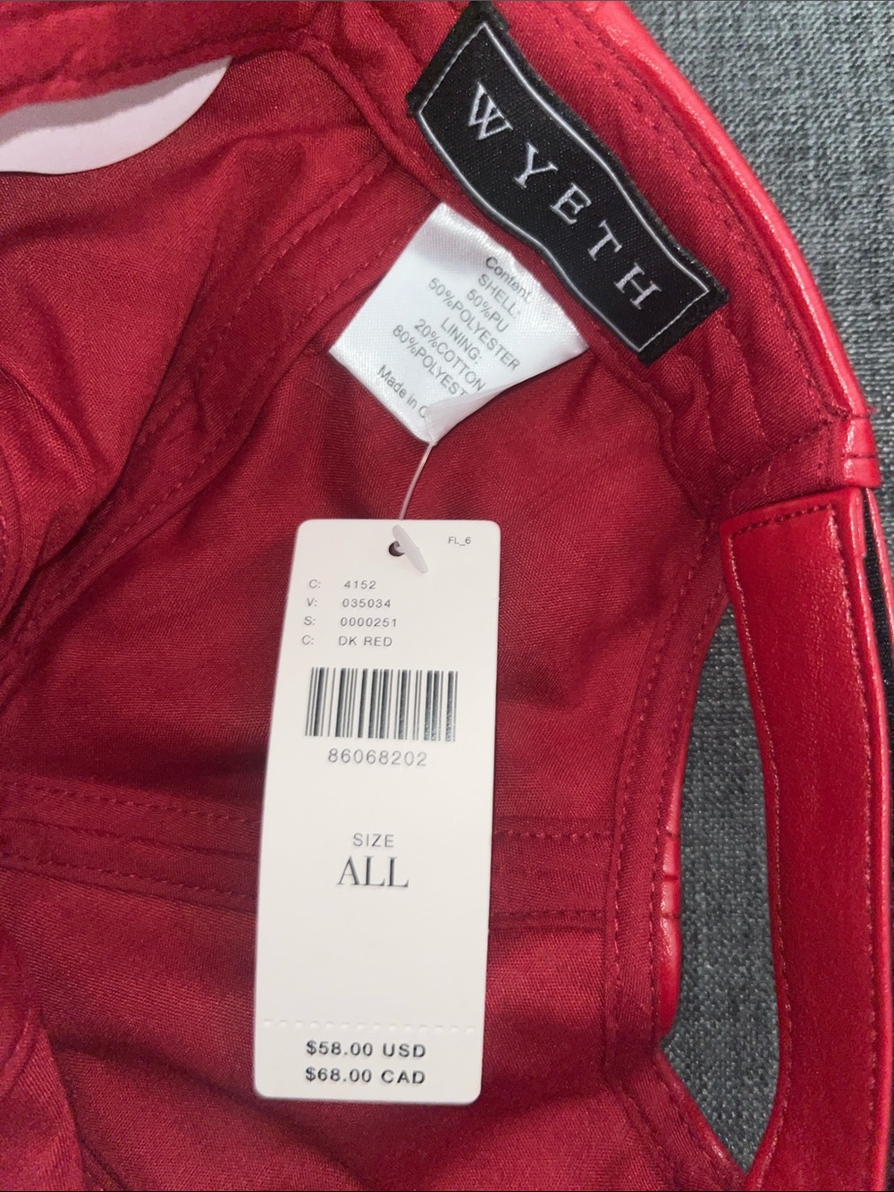 Anthropologie WYETH Faux Leather Cap - Picture 4 of 5